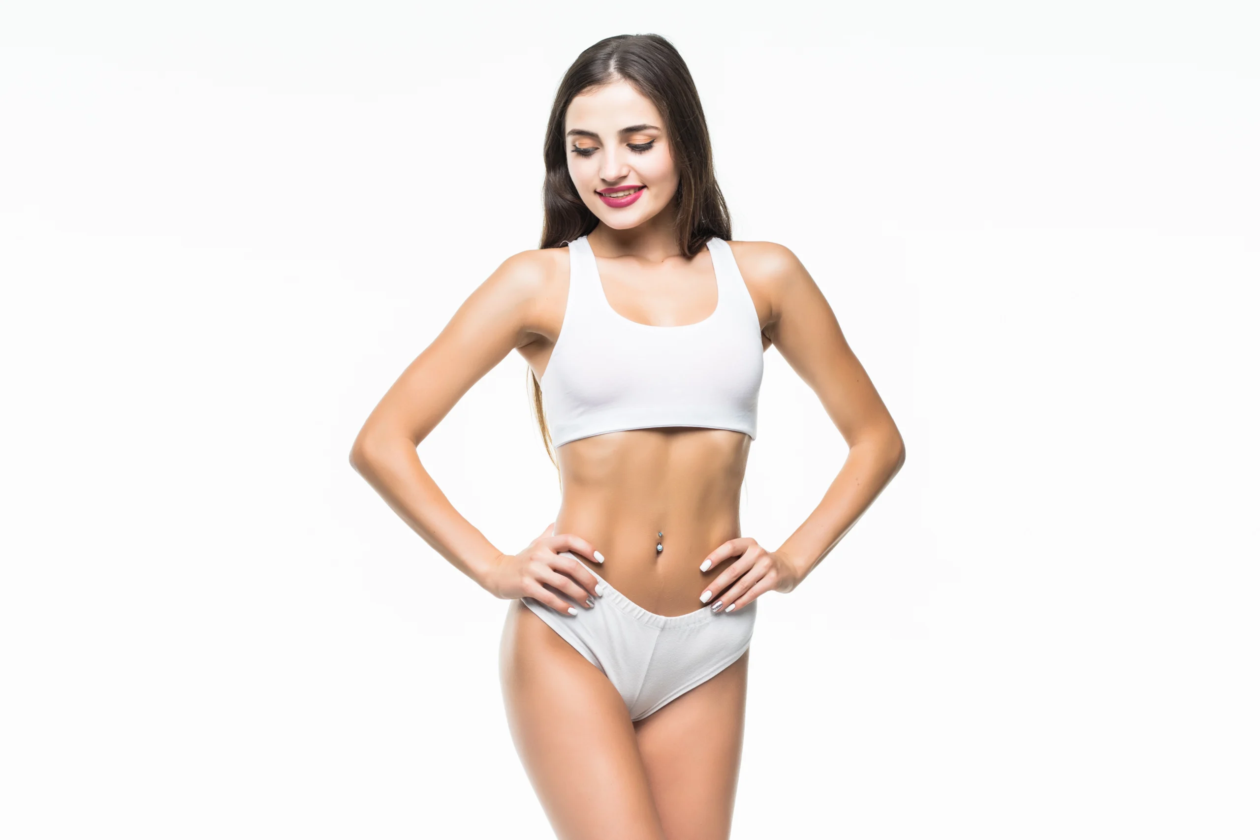 high definition liposuction for UK women marking abdominal lines