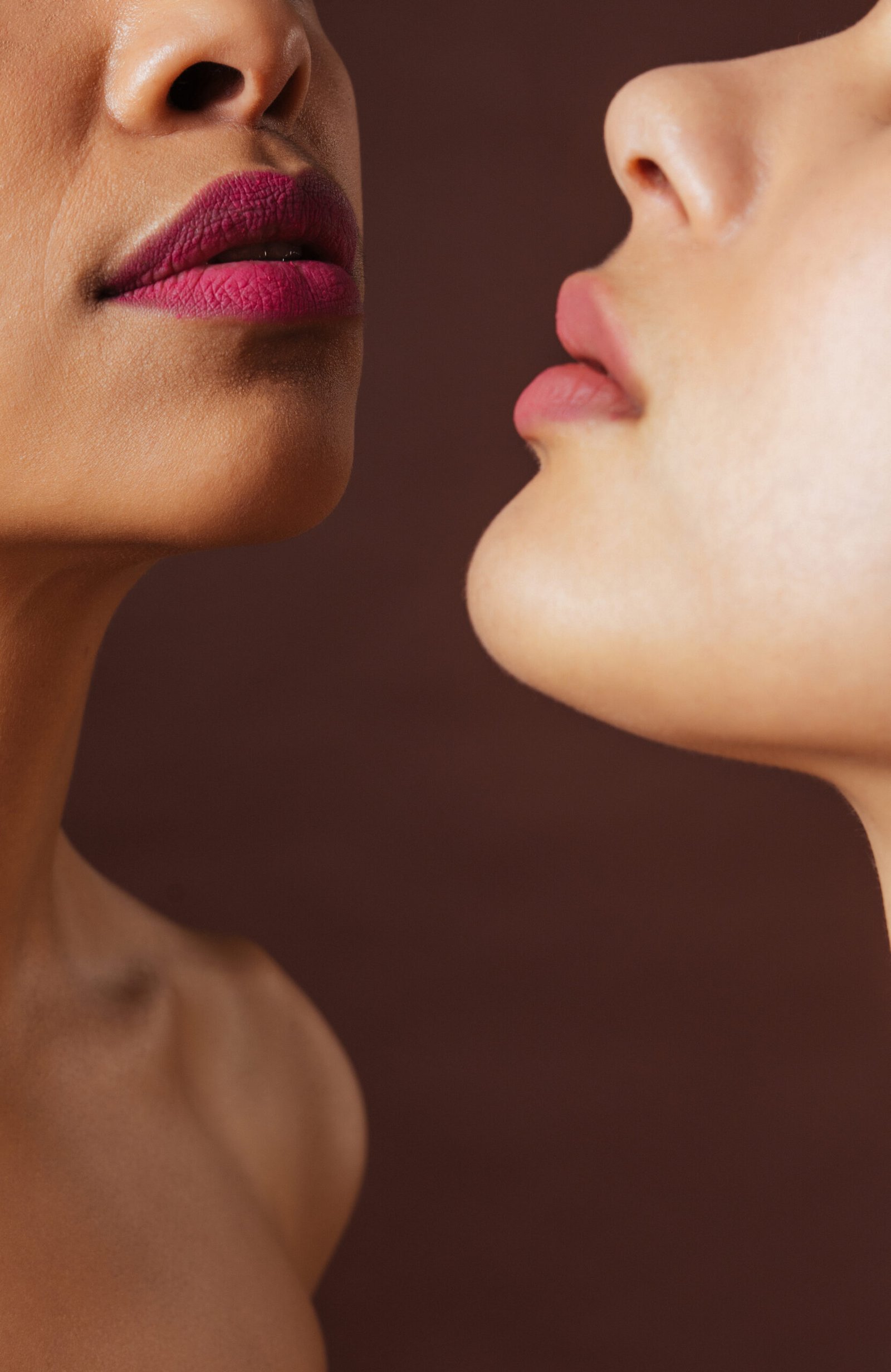 Beautiful black women posing in studio
